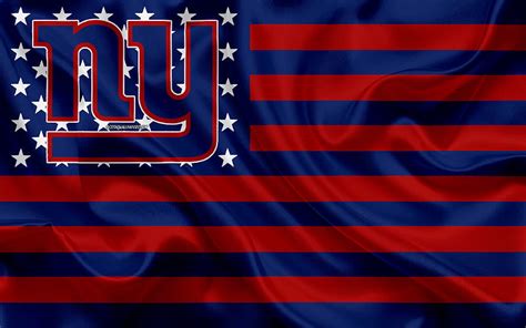 New York Giants, American football team, creative American flag, blue red flag, HD wallpaper ...