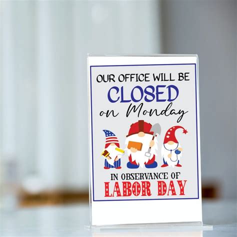 FREE Closed for Labor Day Sign Printable (3 Templates!) - Leap of Faith Crafting