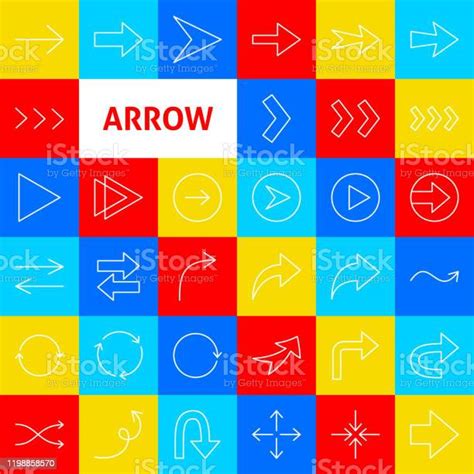 Arrow Line Icons Stock Illustration - Download Image Now - Applying, Arrow - Bow and Arrow ...