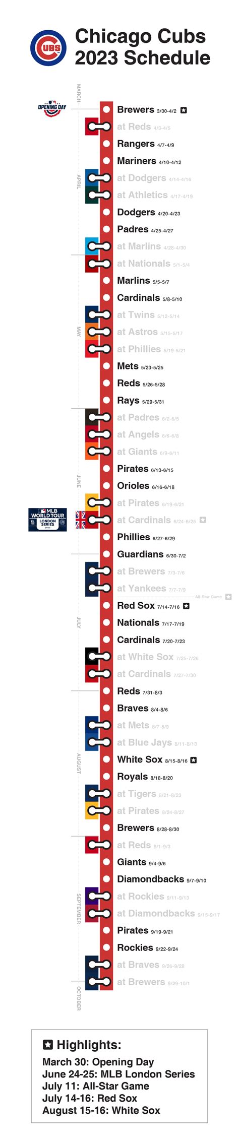 2023 Schedule | Chicago Cubs