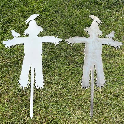 Worzel Scarecrow Metal Garden Ornament Stake By Suffolk Style