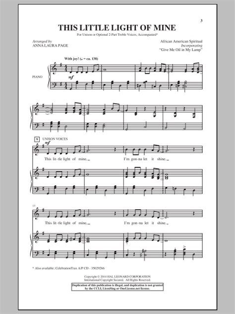 Give Me Oil In My Lamp | Sheet Music Direct