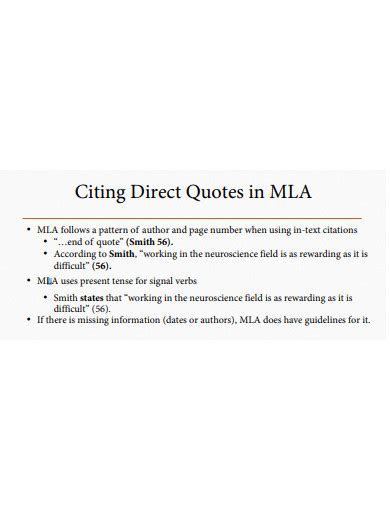 MLA Format Quote - 21+ Examples, Format, How to create, PDF