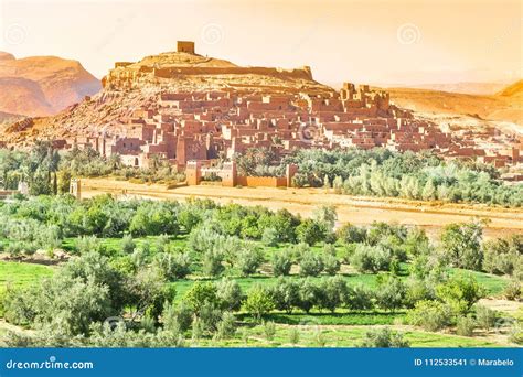 View of Ait Benhaddou Kasbah, Ait Ben Haddou, Ouarzazate, Morocco Stock Image - Image of ...