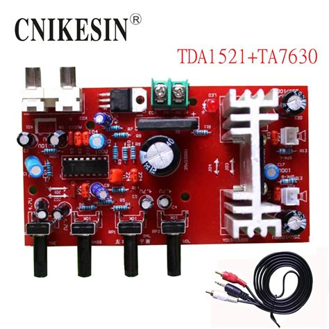 CNIKESIN Diy kit TDA1521+TA7630 audio amplifier in front of electronic parts kit diy electronic ...