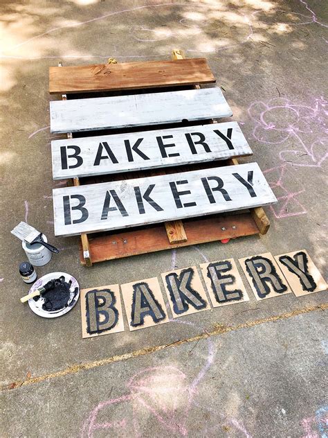 DIY Vintage Bakery Sign Tutorial – At Home With Natalie