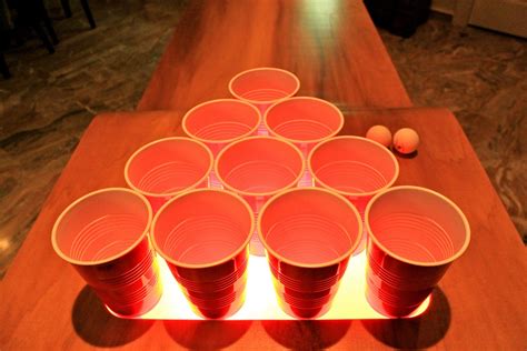 If It's Hip, It's Here (Archives): Custom Light Up Beer Pong Tables Add A Little Taste To The Game.