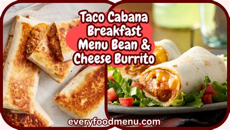 Taco Cabana Breakfast Menu (2024)