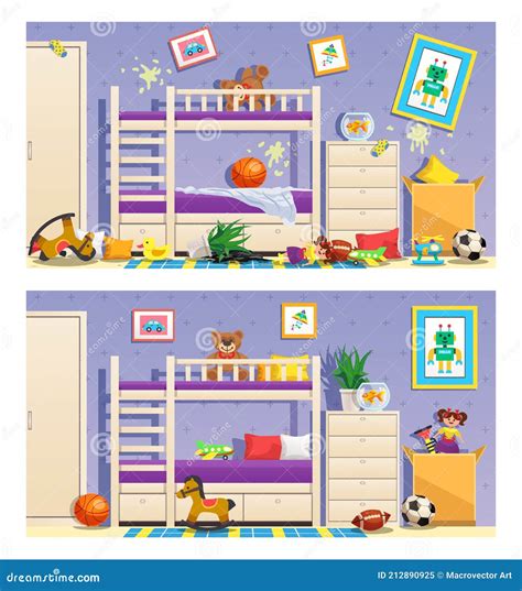 Messy Kids Room Clipart / Messy Kids Room Funny Vector Cartoon Messy Kids Room Funny Vector ...