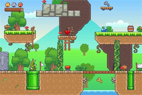 Seamless Hill Platformer Game Tileset - CraftPix.net