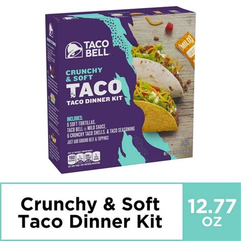 Taco Bell Crunchy & Soft Taco Dinner Kit, 12.77 oz Box - Walmart.com - Walmart.com