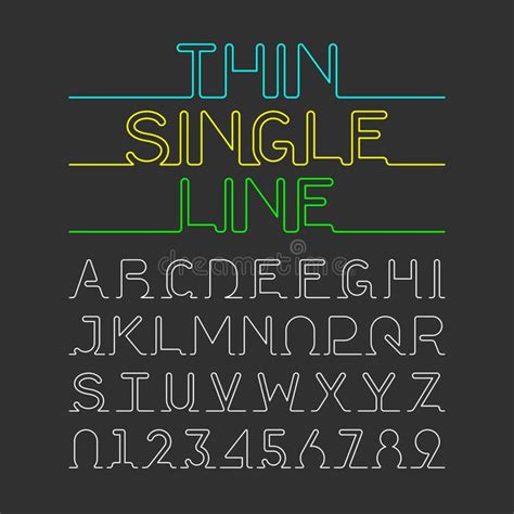 Thin Single line font - dreamstime | Lettering alphabet, Lettering alphabet fonts, Lettering fonts