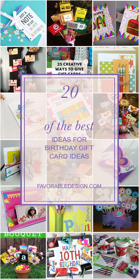 20 Of the Best Ideas for Birthday Gift Card Ideas - Home, Family, Style and Art Ideas