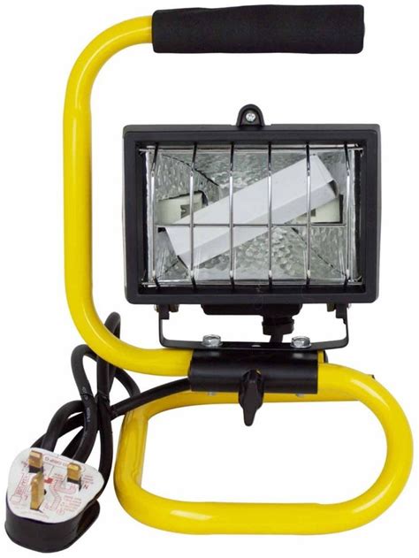 Status Portable Halogen Worklight with Metal Frame - Black/Yellow ...