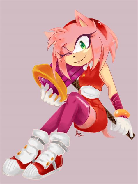 The Sonic Boom Version Of Amy Rose Wearing A Red One Piece Amy Rose ...