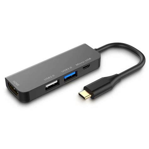 USB C Hub to HDMI Adapter - 4 in 1 USB Type C Hub with HDMI 4k,USB 3 ...