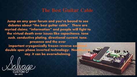 The best guitar cable | PPT