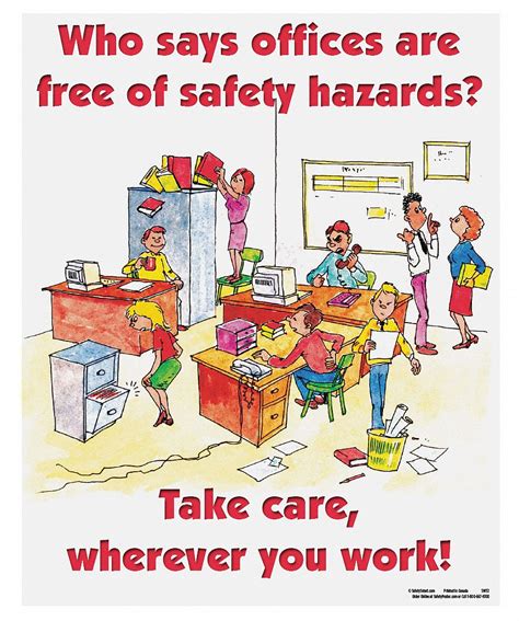 SAFETYPOSTER.COM Safety Poster, Safety Banner Legend Who Says Offices Are Free Of Safety Hazards ...