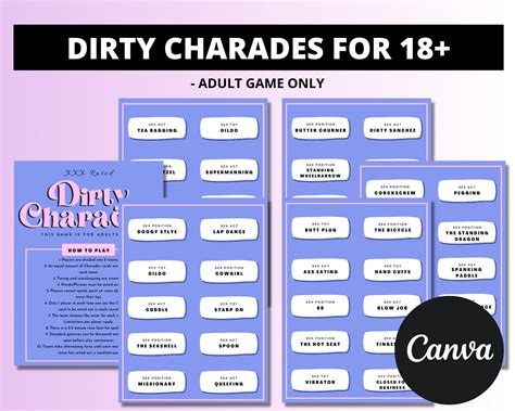 Dirty Charades Word List To Printable - Free Printable Download