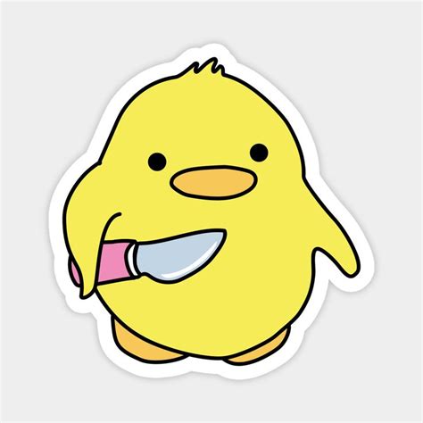 Duck Knife Peep by fiends | Cute stickers, Knife drawing, Weird stickers