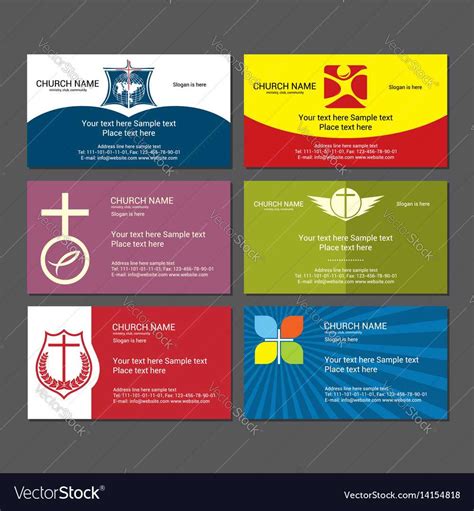 Set Christian Business Cards For The Church throughout Christian Business Cards Templates Free ...