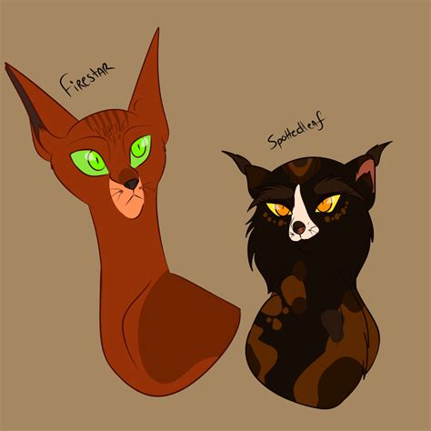 Firestar and Spottedleaf - Designs by Wolf-Chalk on DeviantArt