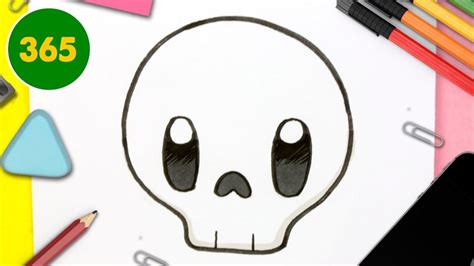 Comment Dessiner Crâne Kawaii Étape Par Étape – Dessins Kawaii Facile - Comment Dessiner ...