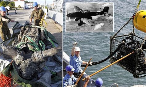 Terror from the deep: Nazi Stuka dive bomber hoisted to the surface ...