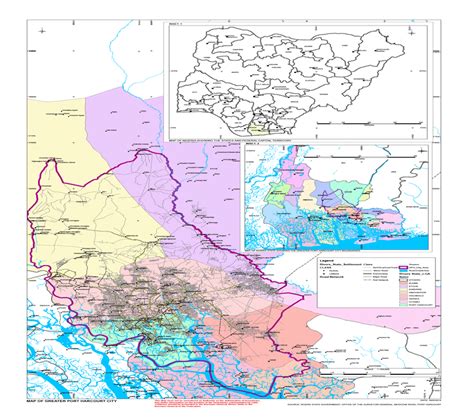 Map of Greater Port Harcourt Area. Nigeria and Rivers State inset (1 ...