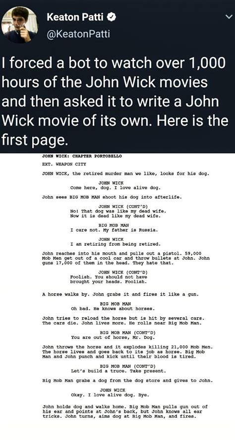 John Wick 4 plot leaked. 😳 : r/dankmemes