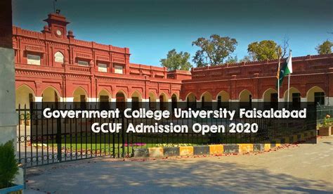Government College University Faisalabad GCUF Admission Open 2020