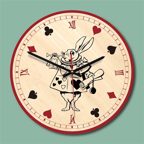 JDS Alice In Wonderland 70 Collection White Rabbit Clock ...