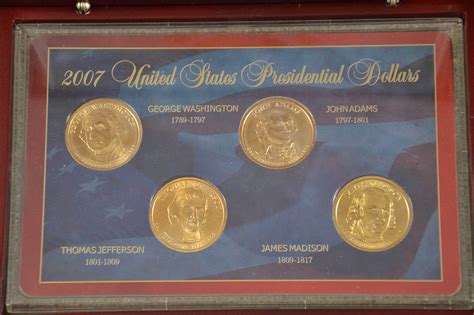 Historic Coin Collection - 2007 United States Presidential Dollars Nicely Packed US Coins ...