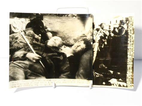 2 x 1945 OWI Radiophotos Mussolini & Mistress Clara Petacci Dead Bodies #PP | eBay