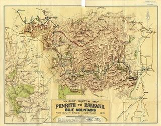 Tourist sketch map, Penrith to Eskbank, Blue Mountains NSW… | Flickr