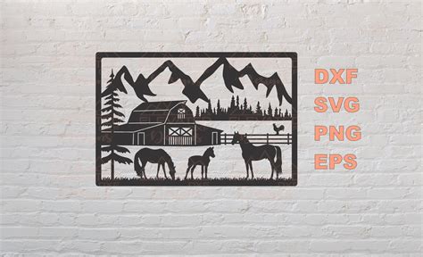 Family Farm Sign, Horse Scene DXF, Farm Silhouette, Farm SVG, Horse Svg ...