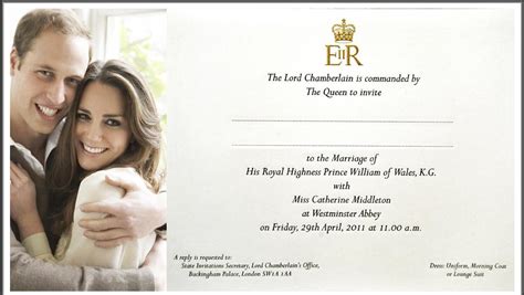 Prince William Kate Middleton Wedding Invitations | Wedding-Decorations