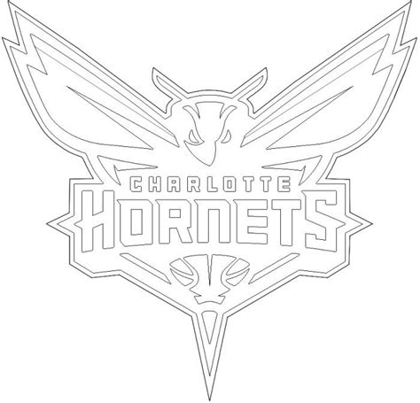 Charlotte Hornets Logo Black and White