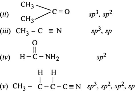 What is the type of hybridisation of each carbon in the following compounds:(i) CH3Cl (ii) (CH3 ...