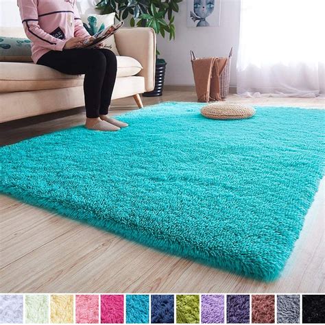 LOCHAS Ultra Soft Indoor Modern Area Rugs Fluffy Living Room Carpets ...