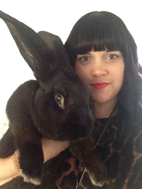 Me Lizzie Smith and one of my black giant continental Rabbits from ...