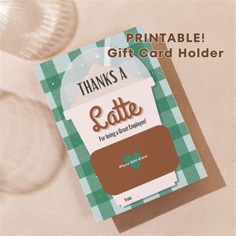 PRINTABLE Gift Card Holder Employee Gift Card Christmas - Etsy