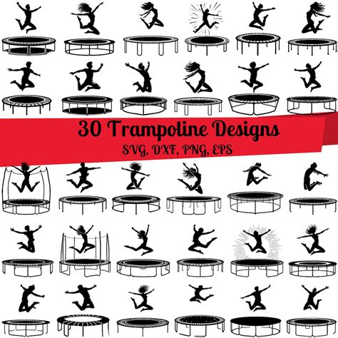 30 Trampoline SVG Bundle, Trampoline Dxf, Trampoline Png, Trampoline ...