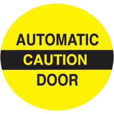 Caution Automatic Door And Window Decal Stickers | Seton | Seton