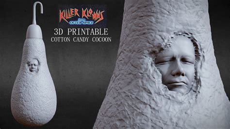 ArtStation - 3D PRINTABLE COTTON CANDY COCOON (EXPOSED HUMAN FACE) - KILLER KLOWNS FROM OUTER ...