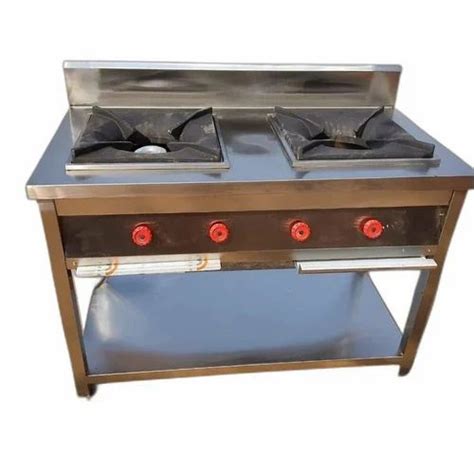 Silver 2 Burner Stainless Steel Gas Stove at Rs 14500 in Ahmedabad | ID ...