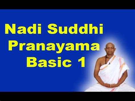 Nadi suddhi Pranayama Basic 1 | Sathyanarayana Swami Yoga guru - YouTube