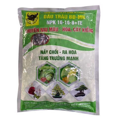 phân bón NPK 16 16 8 + TE giúp cây nảy chồi, ra hoa, tăng trưởng mạnh. dùng cho rau màu, hoa ...