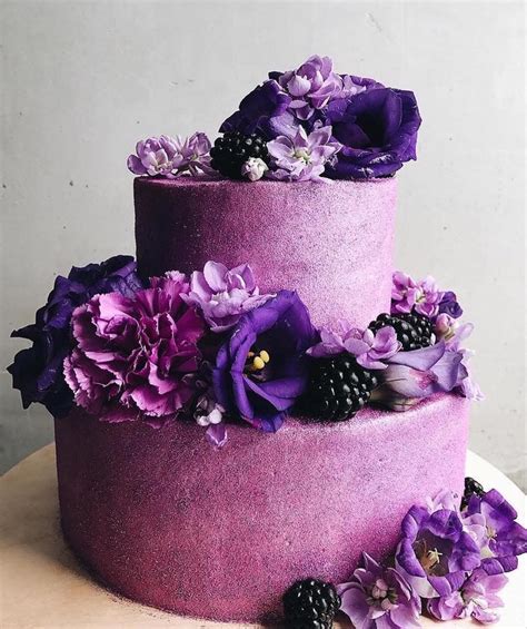 Pin by kuukkik on lovely cakes | Violet cakes, Pink wedding cake, Gorgeous wedding cake