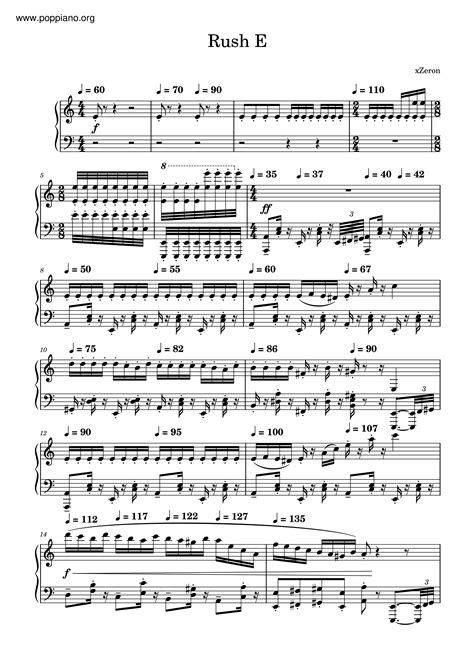 rush e - Sheet Music / Piano Score Free PDF Download - HK Pop Piano ...